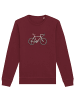 wat? Apparel Sweatshirt Doodle bike in Weinrot
