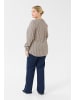 KAFFE curve Langarm-Bluse KCsida in Elephant Skin / Beige Stripe
