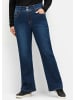 sheego Bootcut-Jeans in dark blue denim