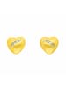 Adeliás Damen 333 Gold Ohrringe / Ohrstecker Herz mit Zirkonia in gold
