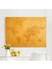 WALLART Leinwandbild Gold - Vintage Weltkarte in Orange