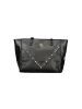 Laura Biagiotti Schwarz PVC Damen Handtasche