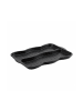 relaxdays 3x Schuhabtropfschale in Schwarz - (B)50 x (H)3 x (T)38 cm