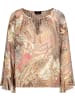 monari Bluse mit Paisleymuster und Trompetenärmeln in Mocca Gemustert