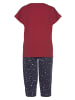 Vivance Active Capri-Pyjama in rot-navy
