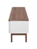 Beliani TV-Schrank DETROIT in Weiß/Braun - (W) 149 x (H) 44 x (L) 35 cm