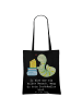 Mr. & Mrs. Panda Shopping Tasche Buchhändler Herz mit Spruch in Schwarz