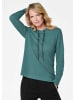 GOLDNER Langarm Viskose-Pullover, Stehbund in grün