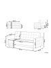 Beliani Schlafsofa ABERDEEN in Beige/Schwarz - (W) 186 x (H) 83 x (L) 88 cm