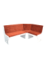 möbel-direkt Eckbank 125x165 cm Truheneckbank in weiß/rot