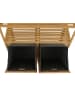 MCW Bambus Badezimmerschrank N83, Natur, Korb grau