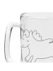 Mr. & Mrs. Panda Bierseidel Einhorn Happy ohne Spruch in Transparent