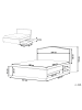 Beliani Doppelbett mit LED MONTPELLIER in Grau - (W) 187 x (H) 110 x (L) 213 cm