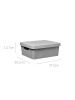 5five Simply Smart Aufbewahrungsbehälter mit Deckel, 11 L in Grau, 37,2 x 13,7 x 28,2 cm