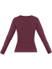 Janice 3 x Damen Langarmshirt Nimes in Burgund/Petrol/Schwarz