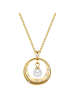 Rafaela Donata Halskette aus Sterling Silber mit Zirkonia und Muschelkernperle in gelbgold