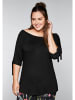 sheego Carmenshirt in schwarz