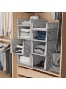 relaxdays 3 x Schrank Organizer in Grau - (B)33,5 x (H)18 x (T)43,5 cm