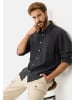 Camel Active Langarm-Leinenhemd mit Soft-Wash-Veredelung in Dunkelblau