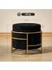 HOMCOM Aufbewahrungshocker-42L x 42B x 39H cm-Schwarz