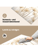 KitchenYeah Herdabdeckplatte Blumen beige Induktionskochfeldschutz, Kochfeldschutzmatte