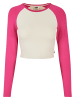 Urban Classics Longsleeves in whitesand/hibiskus pink