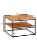 KADIMA DESIGN Couchtisch 60x60x41 cm Massivholz Metall Sofatisch Wohnzimmertisch