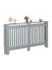 relaxdays Heizkörperverkleidung "Landhaus" in Grau  - (B)152 x (H)83 x (T)19 cm