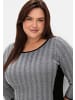 sheego Strickkleid in schwarz-weiß