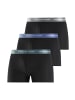Copenhagen Studios Boxer in schwarz-blau / schwarz-salbei / schwarz-grau