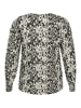 KAFFE curve Langarm-Bluse KCdana in Turtledove / Black graphic