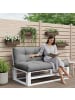 relaxdays 2-tlg. Palettenkissen-Set in Grau