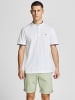 Jack & Jones Polo T-Shirt Pique Kurzarm Basic Hemd JJEPAULOS in Weiß