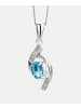 Diamant L'éternel Halskette aus 375 Weißgold mit Diamant mit Topas