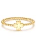 Glanzstücke München Ring Kleeblatt aus Sterling Silber in gelbgold