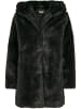 Urban Classics Urban Classics Damen Ladies Hooded Teddy Coat in black