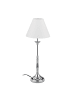relaxdays Tischlampe in Silber/Weiß - (H)55 x Ø21 cm