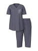 Ulla Popken Pyjama in dunkelgrau