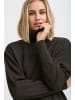 Pulz Strickpullover PZSTEFFI Relaxed fit in Espresso Melange
