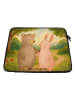 Mr. & Mrs. Panda Laptoptasche Bär und Hase Umarmen Design ohne S... in Weiß