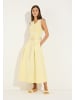 More & More schmales, gestreiftes Strick-Polotop in stripes yellow/white