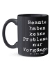 Mr. & Mrs. Panda Mug Spruch Beamter ohne Probleme mit Spruch in Schwarz