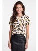 faina Women T-Shirt in Beige Leopard