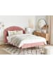 Beliani Doppelbett AMBILLOU in Rosa - (W) 157 x (H) 126 x (L) 214 cm