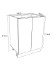 VCM  Küchenschrank 60 cm Unterschrank Drehtüren Fasola in Weiß / Honig-Eiche