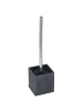 Wenko Bürstenbehälter SLATE ROCK + WC-Bürste in Grau, (B) 10 x (H) 38 x (L) 10 cm