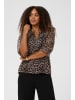 Cream Kurzarm-Bluse CRYuna Regular fit in Natrual Animal Spots