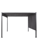 Beliani Garten-Pergola PARGA in Grau/Schwarz - (W) 310 x (H) 215 x (L) 310 cm