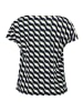 Betty Barclay Printshirt mit Wasserfallausschnitt in Dark Blue/Green