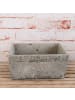 AltoBelli Blumentopf GARDA Eckig Zement Antik Grau 22x15 cm